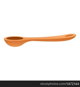 Wood spoon icon. Cartoon of wood spoon vector icon for web design isolated on white background. Wood spoon icon, cartoon style