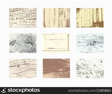 Wood textures template. Vector natural wooden background.. Wood textures vector set