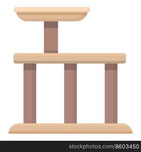 Wood tower icon cartoon vector. House pet. Care element. Wood tower icon cartoon vector. House pet