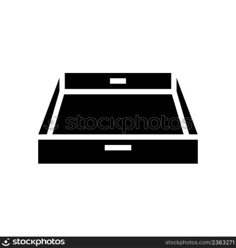 wood tray glyph icon vector. wood tray sign. isolated contour symbol black illustration. wood tray glyph icon vector illustration