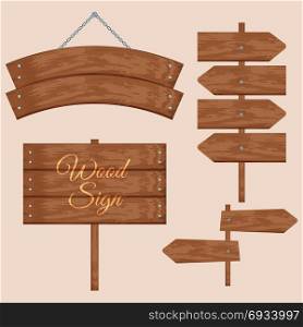 wood wooden signage vector art