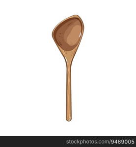 wood wooden spoon cartoon. brown cooking, kitchen tool, food organic wood wooden spoon sign. isolated symbol vector illustration. wood wooden spoon cartoon vector illustration