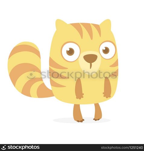 Woodchuck or chipmunk cartoon character.Flat design vector illustration