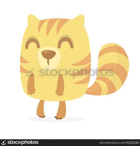 Woodchuck or chipmunk cartoon character. Forest animal vector illustration