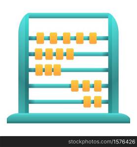 Wooden abacus icon. Cartoon of wooden abacus vector icon for web design isolated on white background. Wooden abacus icon, cartoon style