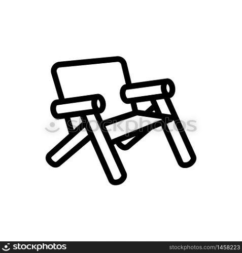 wooden armchair with armrests icon vector. wooden armchair with armrests sign. isolated contour symbol illustration. wooden armchair with armrests icon vector outline illustration