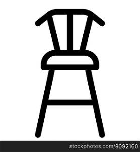 Wooden bar stool with stylish backrest.