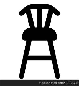 Wooden bar stool with stylish backrest.