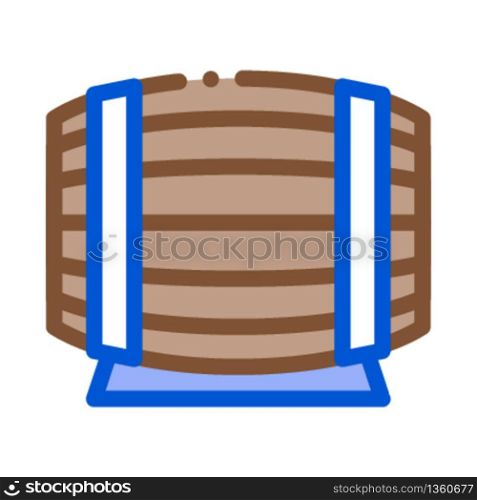 wooden barrel for wine products icon vector. wooden barrel for wine products sign. color symbol illustration. wooden barrel for wine products icon vector outline illustration