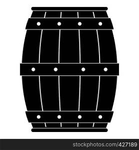 Wooden barrel icon. Simple illustration of wooden barrel vector icon for web. Wooden barrel icon, simple style