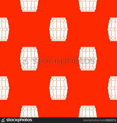 Wooden barrel pattern repeat seamless in orange color for any design. Vector geometric illustration. Wooden barrel pattern seamless