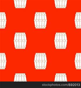 Wooden barrel pattern repeat seamless in orange color for any design. Vector geometric illustration. Wooden barrel pattern seamless
