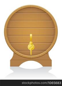 wooden barrel vector illustration isolated on white background