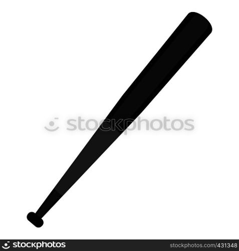 Wooden baseball bat icon flat isolated on white background vector illustration. Wooden baseball bat icon isolated