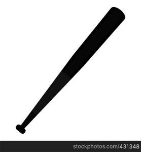 Wooden baseball bat icon flat isolated on white background vector illustration. Wooden baseball bat icon isolated