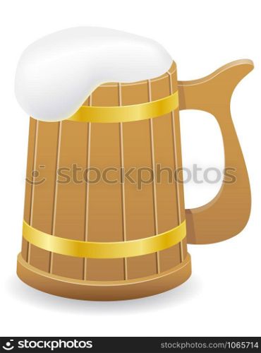 wooden beer mug vector illustration vector illustration isolated on background
