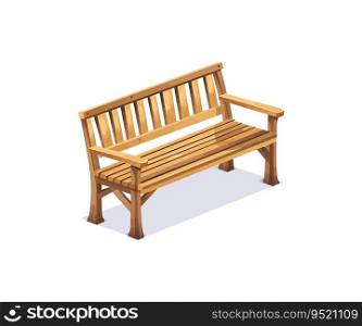 Wooden bench. Vector illustration design.