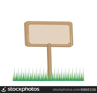 wooden board with grass