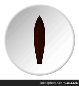 Wooden boat icon in flat circle isolated vector illustration for web. Wooden boat icon circle