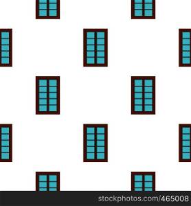 Wooden brown latticed window pattern seamless flat style for web vector illustration. Wooden brown latticed window pattern flat