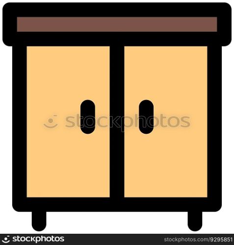 Wooden cabinet designed for storing essentials