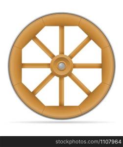 wooden cart wheel with horse vector illustration vector illustration isolated on white background