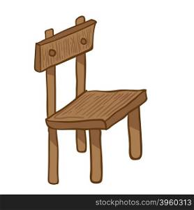 wooden chair cartoon doodle