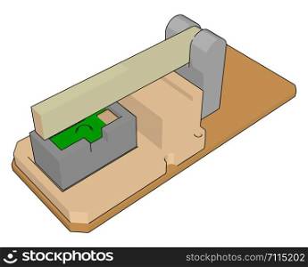 Wooden circuit, illustration, vector on white background.