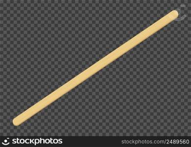 Wooden coffee stirrer, popsicle stick, elements for holding ice cream. Wood disposable flat stick for lollipop. Realistic vector Illustration isolated on transparent background.. Wooden coffee stirrer, popsicle stick, elements for holding ice cream. Wood disposable flat stick for lollipop. Realistic vector Illustration isolated on transparent background