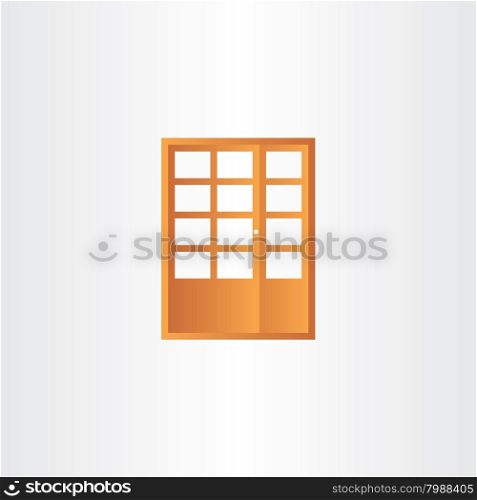 wooden door vector design element icon