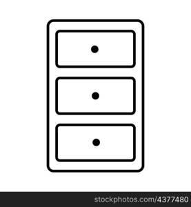 Wooden drawer icon. Room interior. Outline art. Simple design. Interior design. Vector illustration. Stock image. EPS 10.. Wooden drawer icon. Room interior. Outline art. Simple design. Interior design. Vector illustration. Stock image.