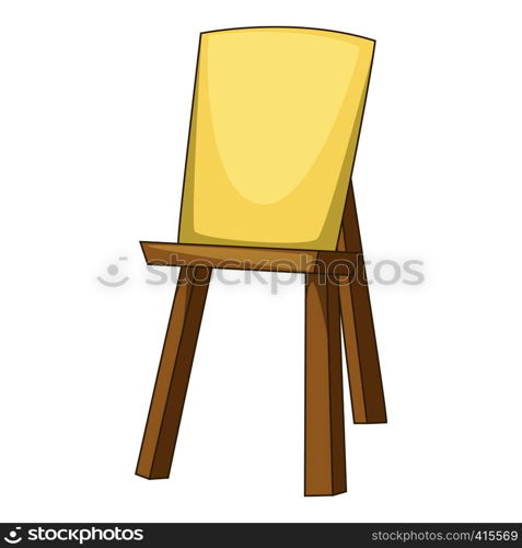 Wooden easel icon. Cartoon illustration of wooden easel vector icon for web. Wooden easel icon, cartoon style