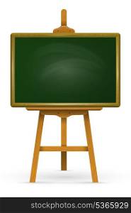 Wooden easel with school board