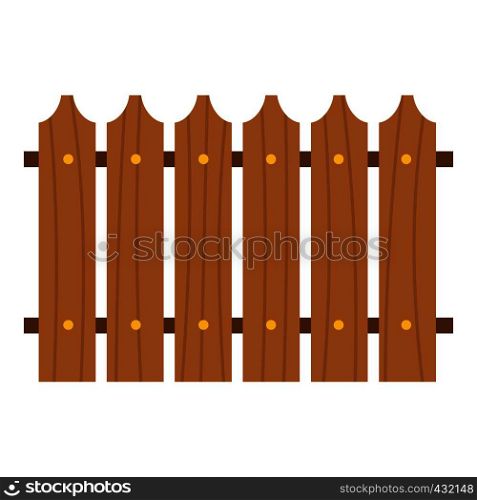 Wooden fence icon flat isolated on white background vector illustration. Wooden fence icon isolated