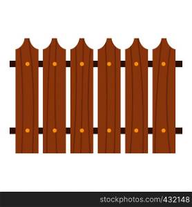 Wooden fence icon flat isolated on white background vector illustration. Wooden fence icon isolated