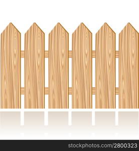 Wooden fence illustration on a white background