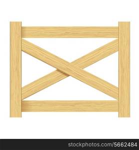 Wooden fence. Isolated. Vector illustration. &#xA;