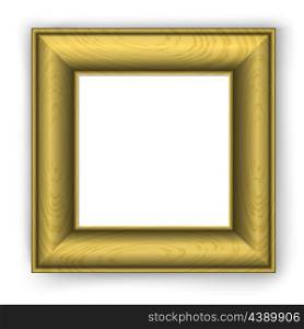 Wooden frame on a white background