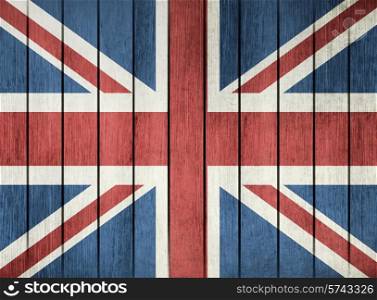 Wooden Grunge Flag Of United Kingdom Of Great Britain And Northern Ireland