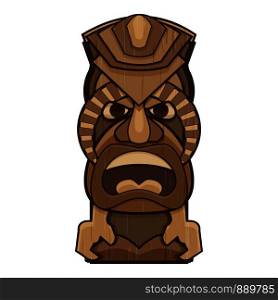 Wooden idol icon. Cartoon of wooden idol vector icon for web design isolated on white background. Wooden idol icon, cartoon style