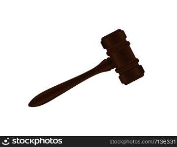 Wooden judge gavel and soundboard isolated. Vector stock illustration. Wooden judge gavel and soundboard isolated. Vector stock illustration.