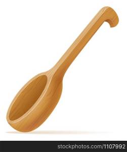 wooden ladle for sauna or bath vector illustration isolated on white background