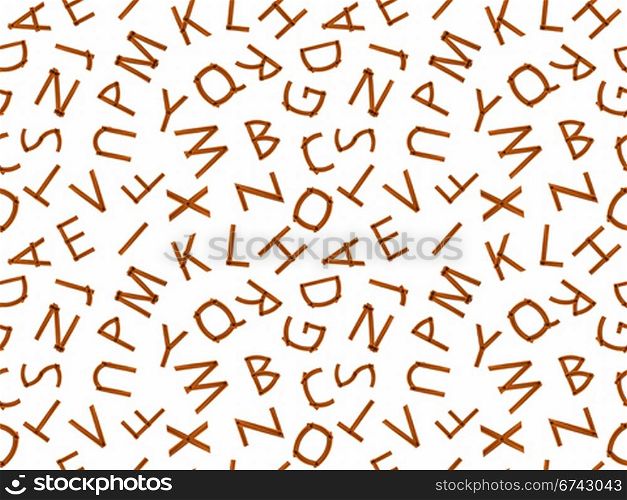 wooden letters pattern, abstract seamless texture; vector art illustration