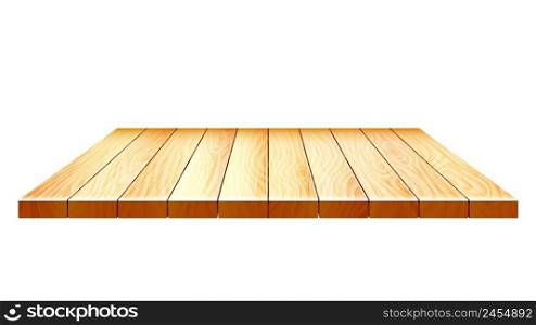 Wooden Material Apartment Parquet Floor Vector. Oak Or Pine Wooden Stand, Natural Timber Plank House Flooring. Rustic Platform Construction Surface Template Realistic 3d Illustration. Wooden Material Apartment Parquet Floor Vector
