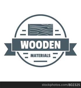 Wooden materials logo. Gray monochrome illustration of wooden materials vector logo for web. Wooden materials logo, gray monochrome style