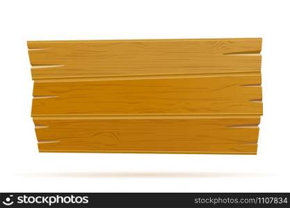 wooden old retro vintage board empty template for design stock vector illustration isolated on white background