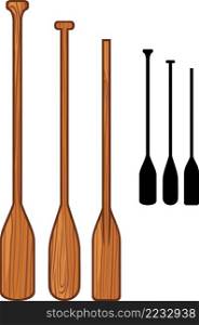Wooden paddle (sport oars)