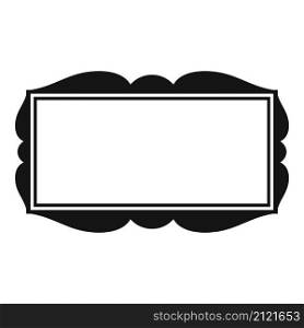 Wooden photo frame icon simple vector. Old object. Empty style. Wooden photo frame icon simple vector. Old object