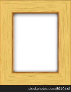 Wooden rectangular photo frame. Vector illustration. Wooden rectangular photo frame. Vector illustration EPS10