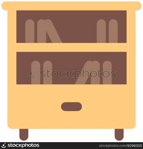Wooden shelf cabinet used as a bookshelf